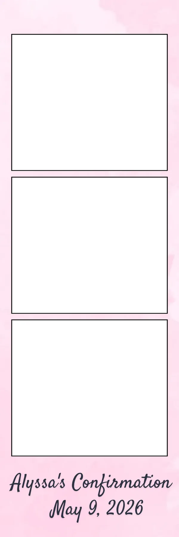 Photo booth print template 157 — custom 2x6 photo strip design