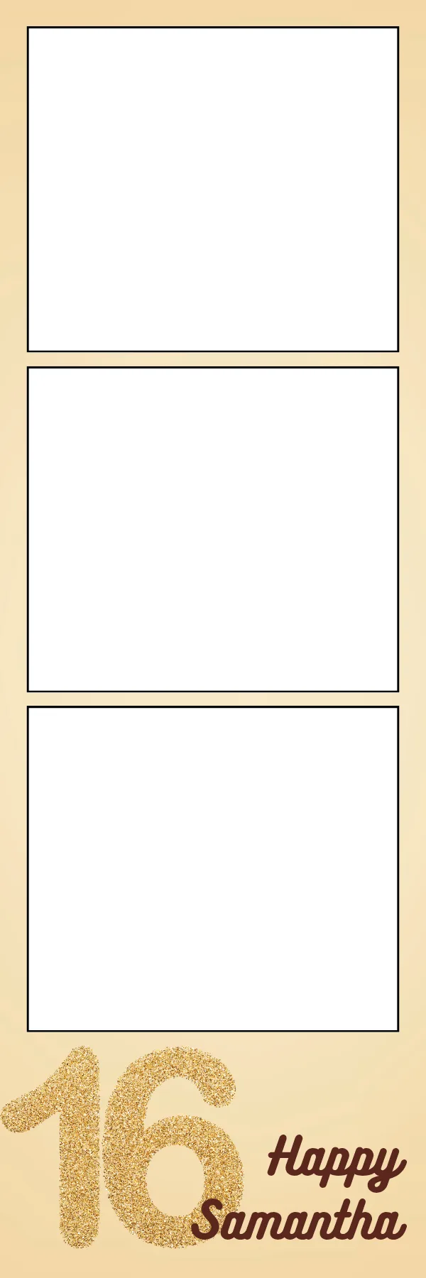 Photo booth print template 168 — custom 2x6 photo strip design