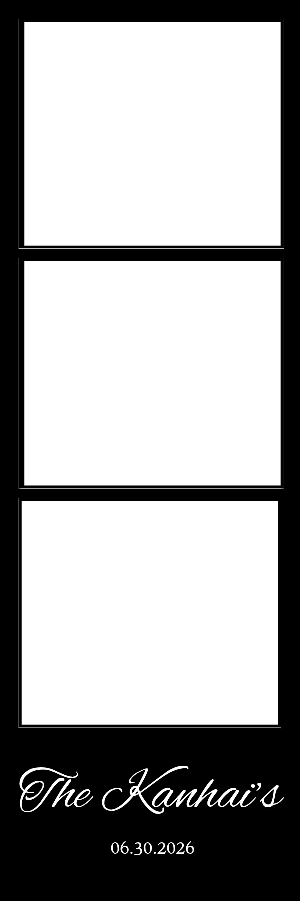 Photo booth print template 170 — custom 2x6 photo strip design
