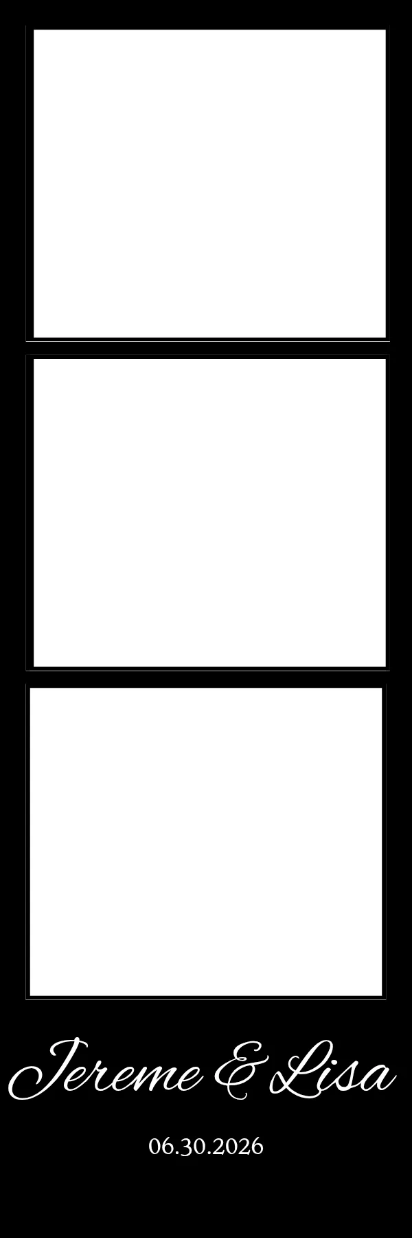 Photo booth print template 171 — custom 2x6 photo strip design