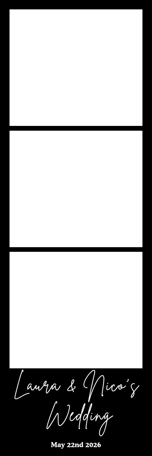 Photo booth print template 172 — custom 2x6 photo strip design