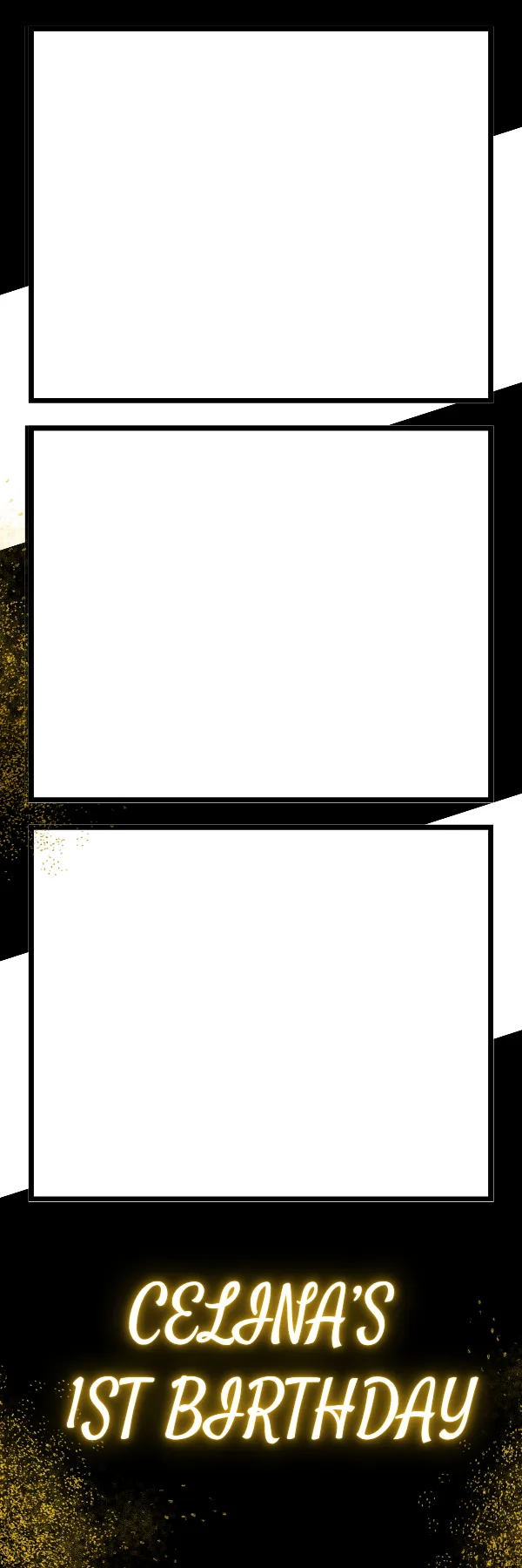 Photo booth print template 173 — custom 2x6 photo strip design
