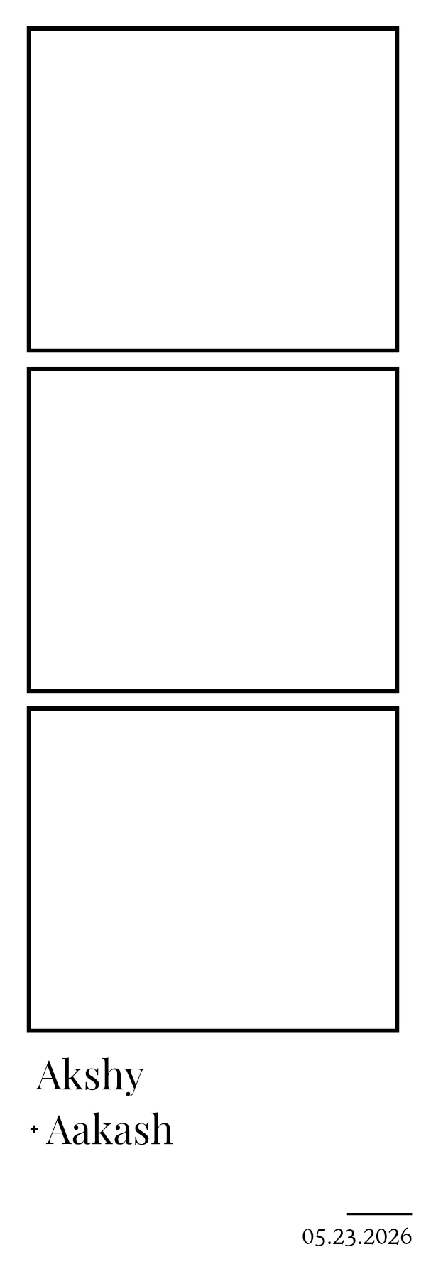 Photo booth print template 176 — custom 2x6 photo strip design