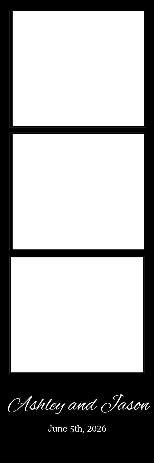 Photo booth print template 178 — custom 2x6 photo strip design
