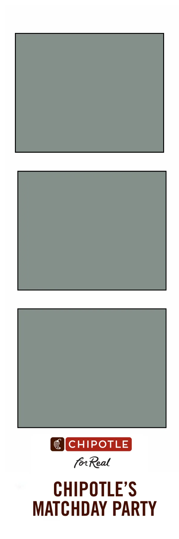 Photo booth print template 180 — custom 2x6 photo strip design