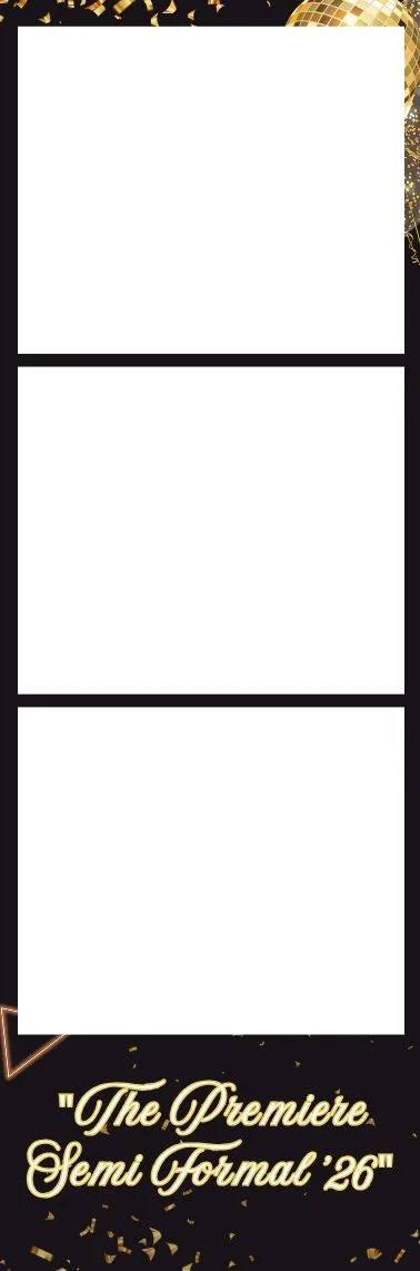 Photo booth print template 186 — custom 2x6 photo strip design