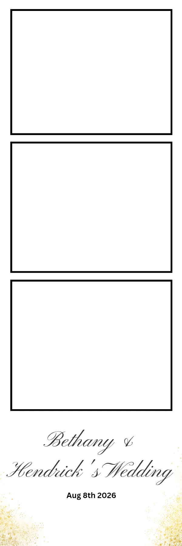 Photo booth print template 210 — custom 2x6 photo strip design