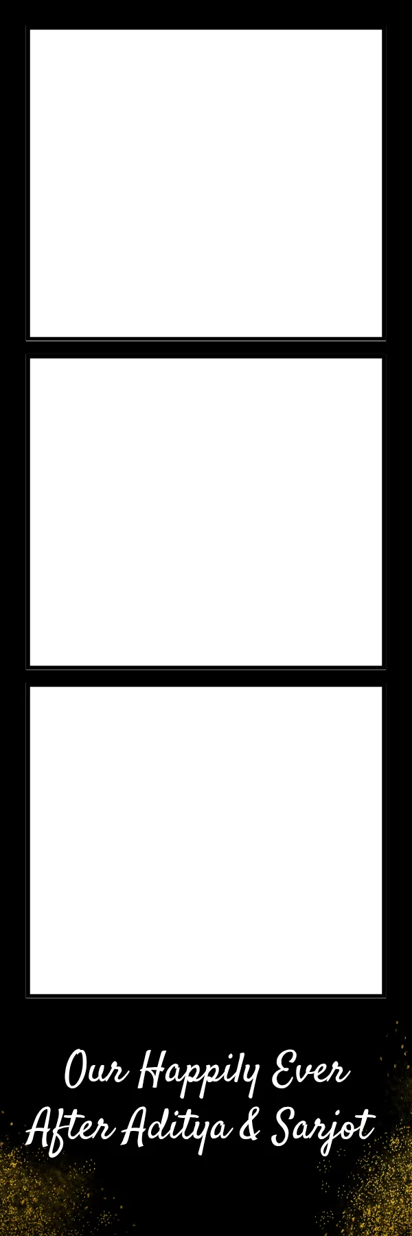 Photo booth print template 223 — custom 2x6 photo strip design