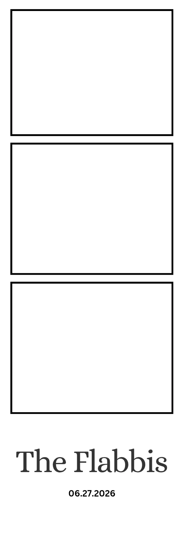 Photo booth print template 228 — custom 2x6 photo strip design