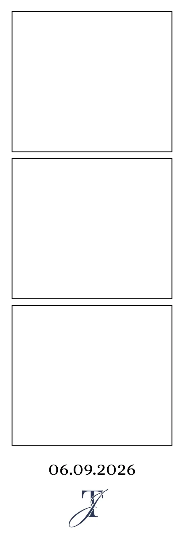 Photo booth print template 234 — custom 2x6 photo strip design