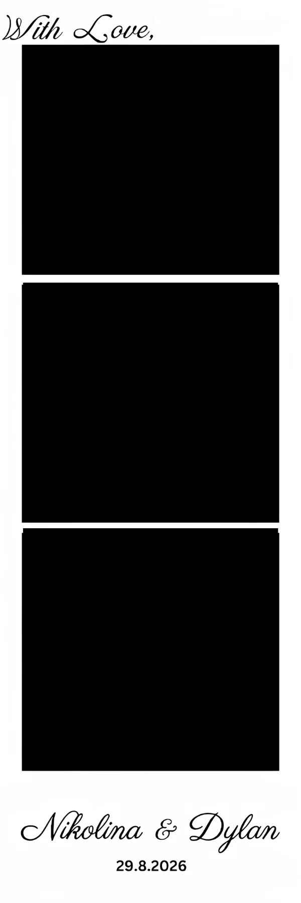 Photo booth print template 241 — custom 2x6 photo strip design