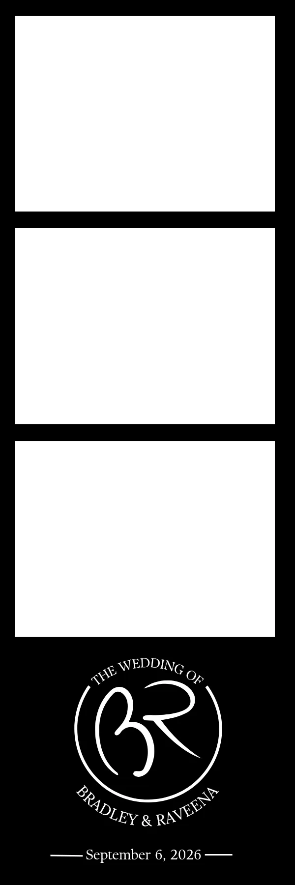 Photo booth print template 245 — custom 2x6 photo strip design