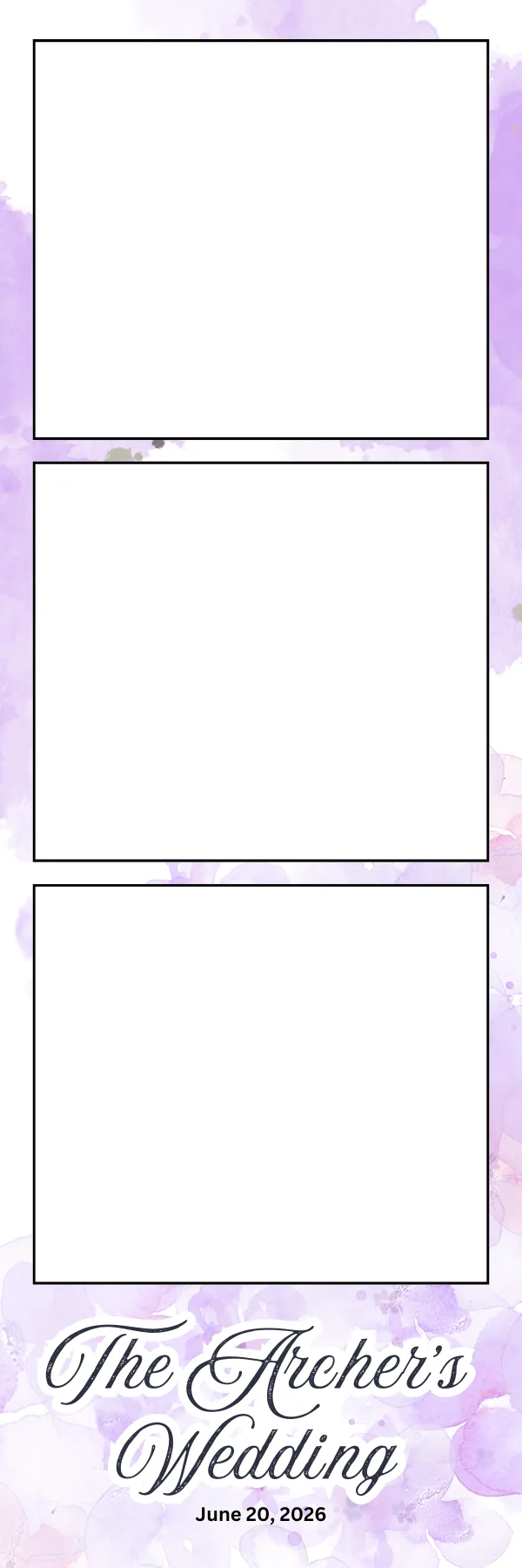 Photo booth print template 247 — custom 2x6 photo strip design