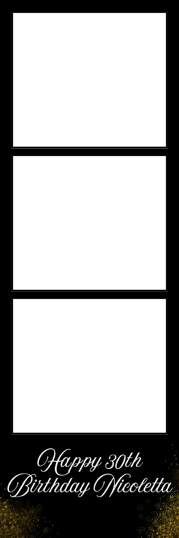 Photo booth print template 249 — custom 2x6 photo strip design