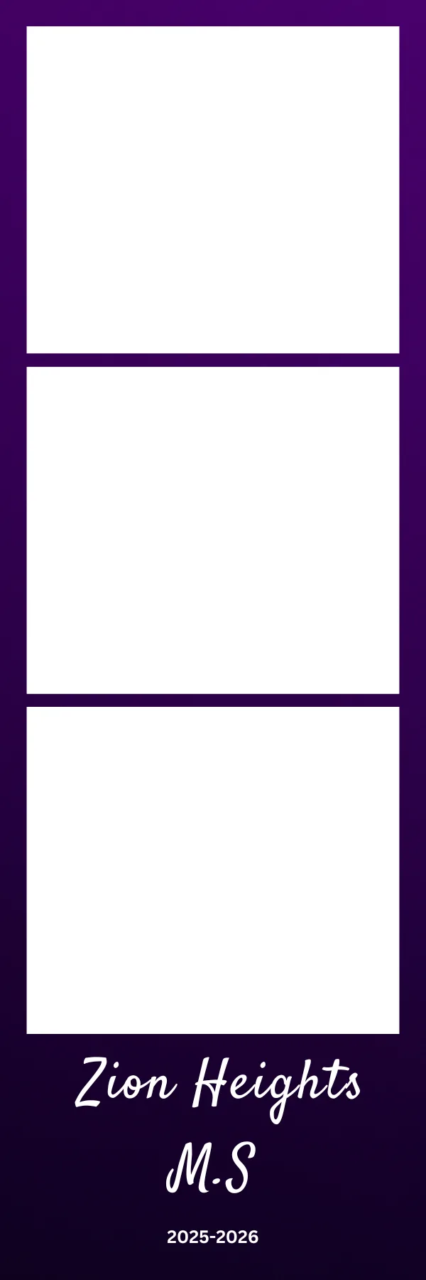 Photo booth print template 251 — custom 2x6 photo strip design