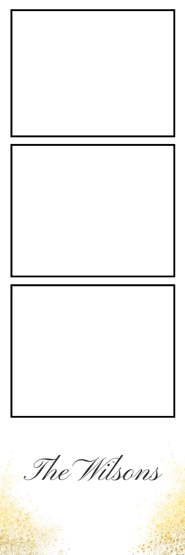 Photo booth print template 252 — custom 2x6 photo strip design