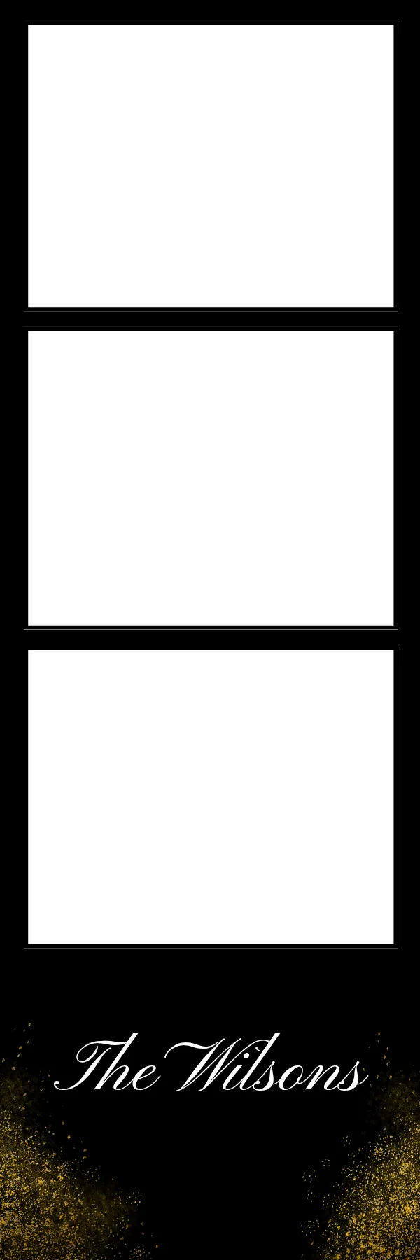 Photo booth print template 253 — custom 2x6 photo strip design