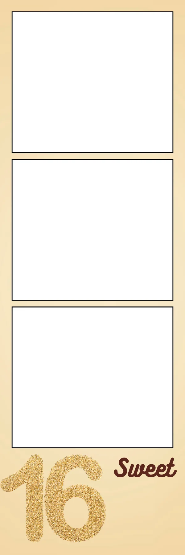 Photo booth print template 260 — custom 2x6 photo strip design