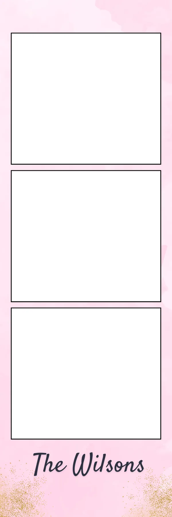 Photo booth print template 261 — custom 2x6 photo strip design