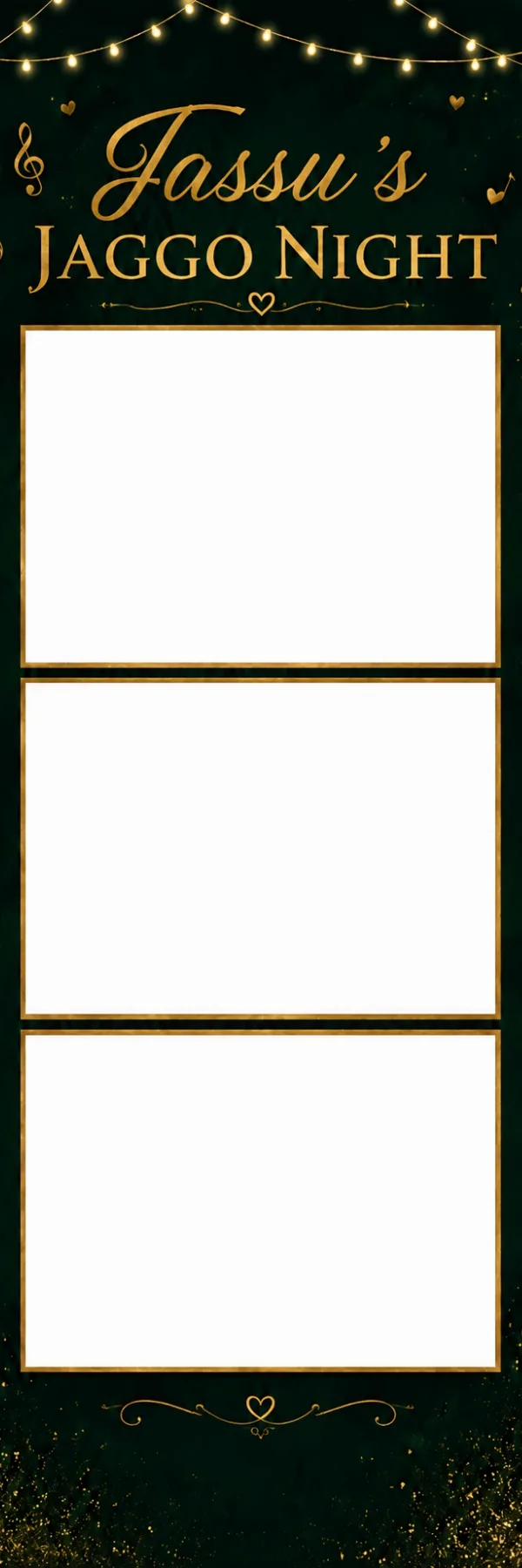 Photo booth print template 263 — custom 2x6 photo strip design