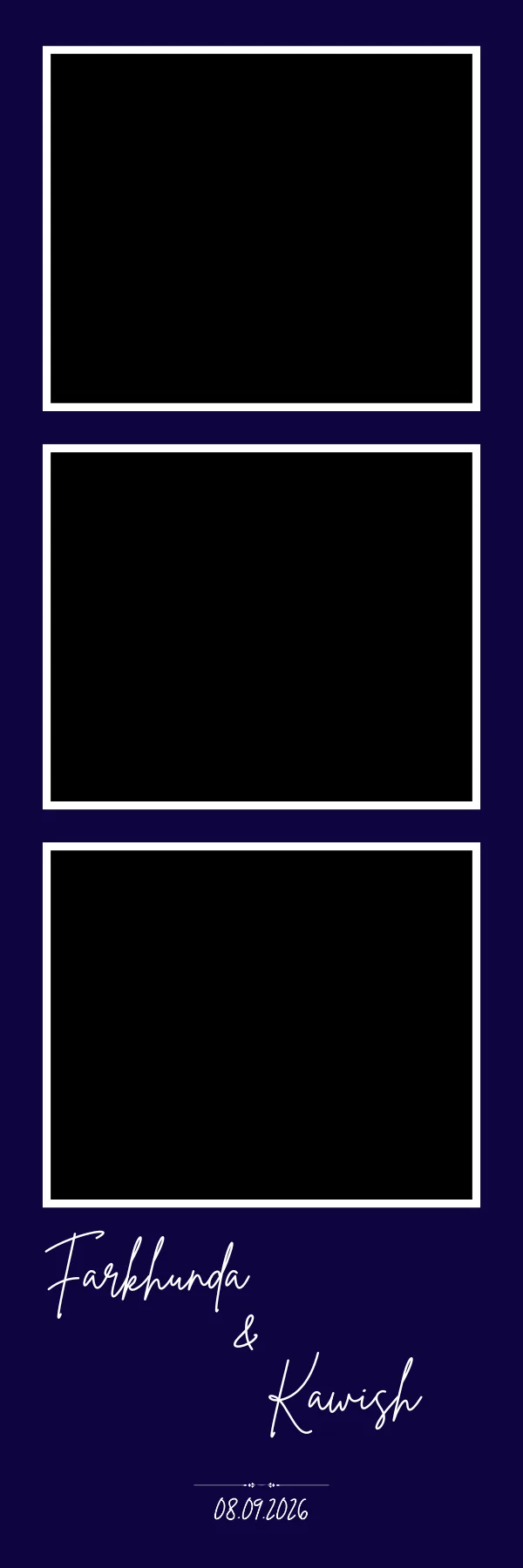 Photo booth print template 266 — custom 2x6 photo strip design