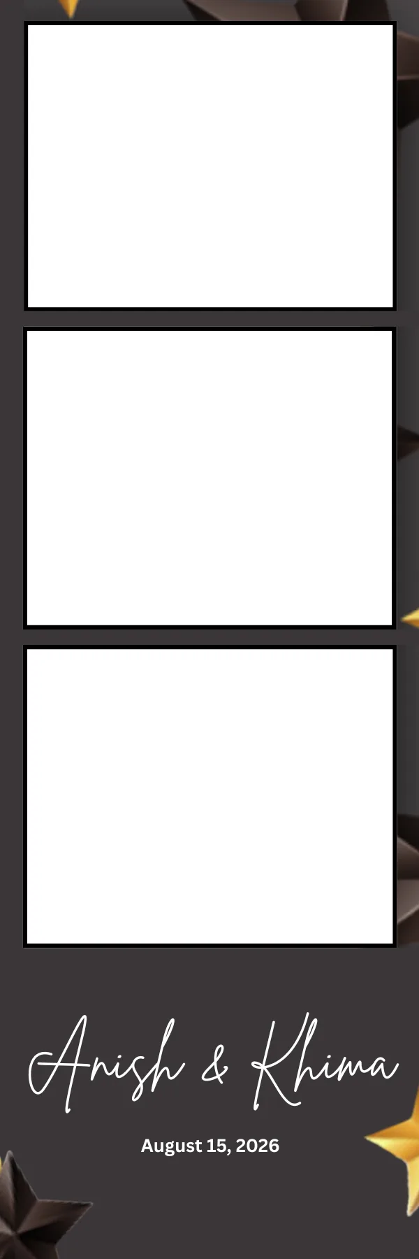 Photo booth print template 273 — custom 2x6 photo strip design