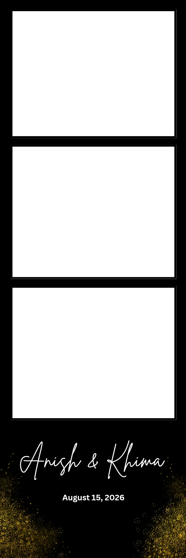 Photo booth print template 275 — custom 2x6 photo strip design