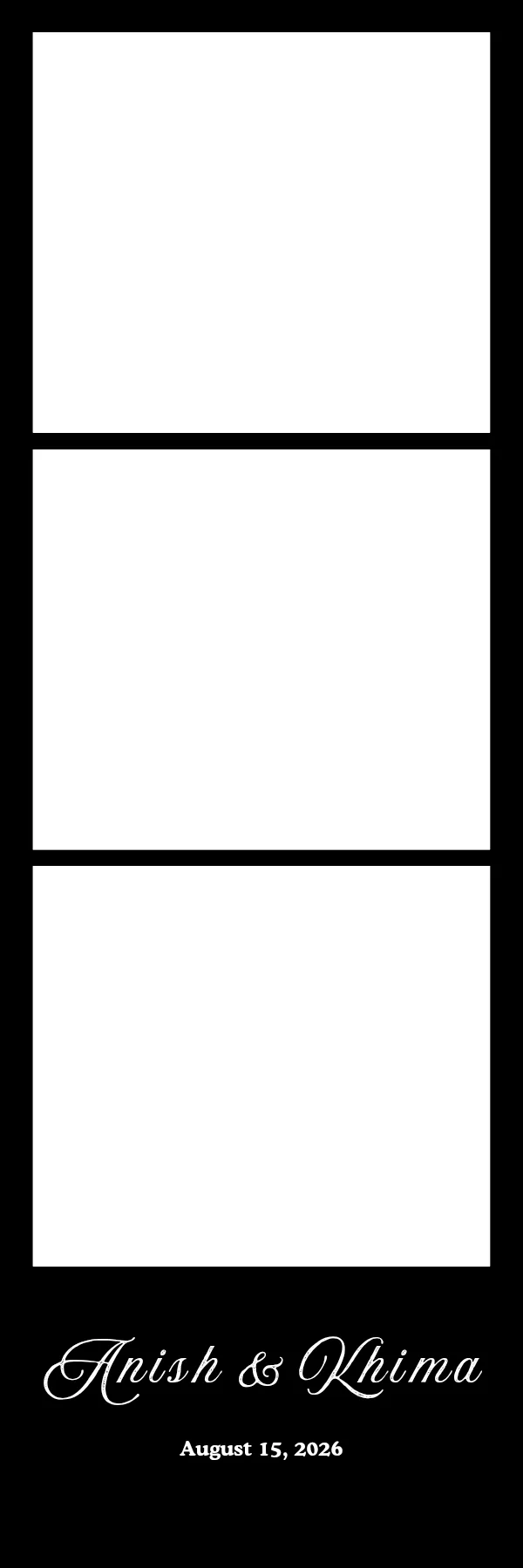 Photo booth print template 276 — custom 2x6 photo strip design