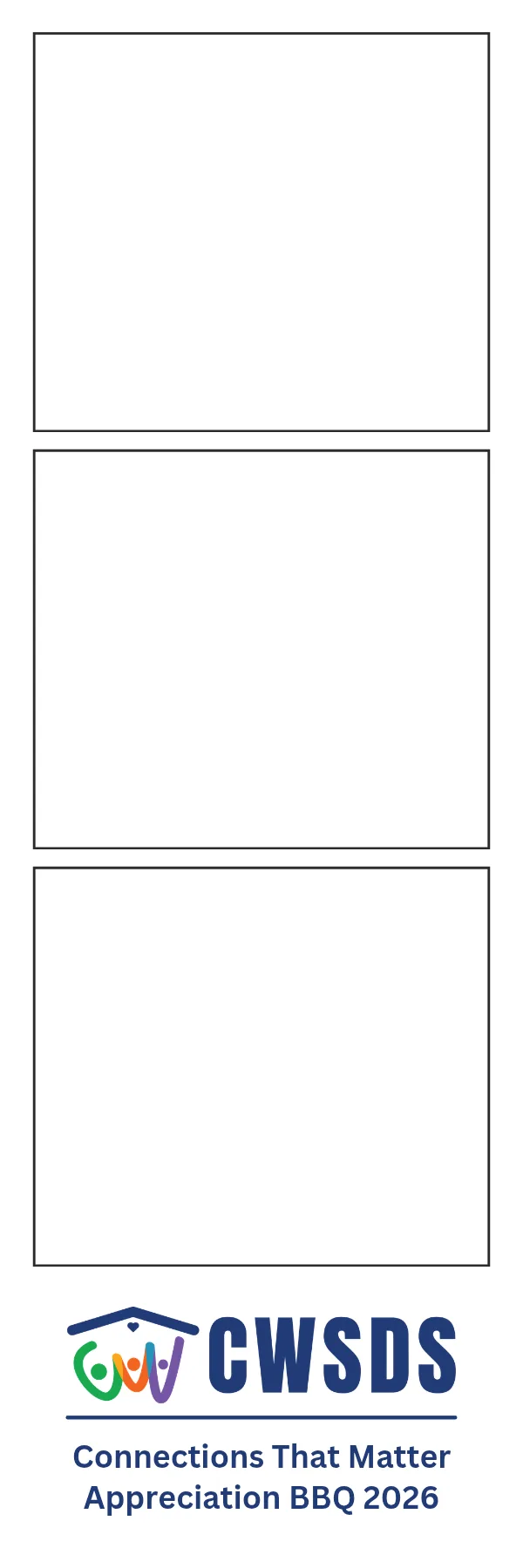 Photo booth print template 308 — custom 2x6 photo strip design