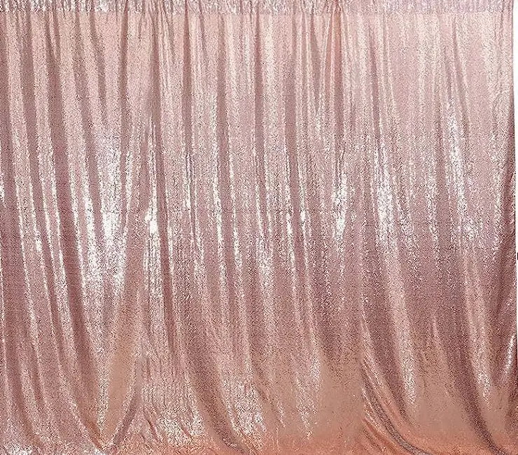 Blush Rose Gold Sequin photo booth backdrop